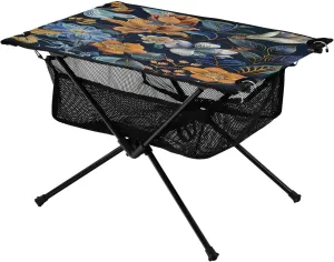 Colorful Paisley Floral Portable Folding Camping Table, Compact Lightweight Beach Table with Carrying Bag for Outdoor Picnics, BBQs, Camp