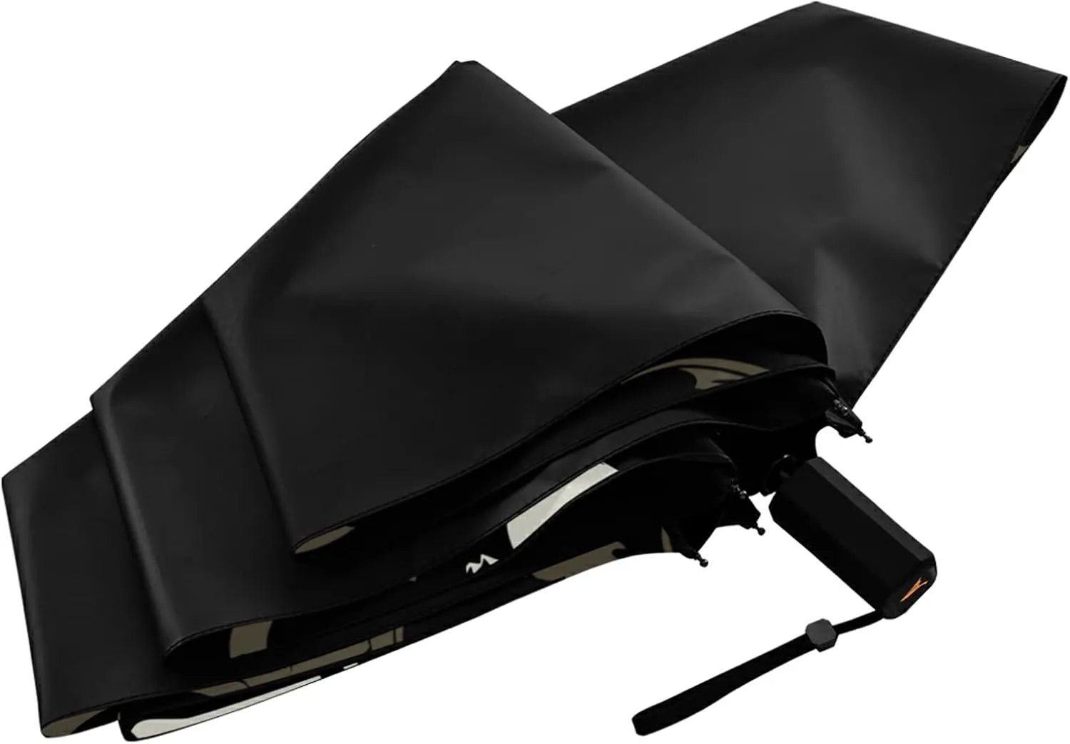 Compact Lightweight Folding Umbrella, Inner Print Sun Parasol with UV Protection, Strong Portable Travel Rain Umbrella