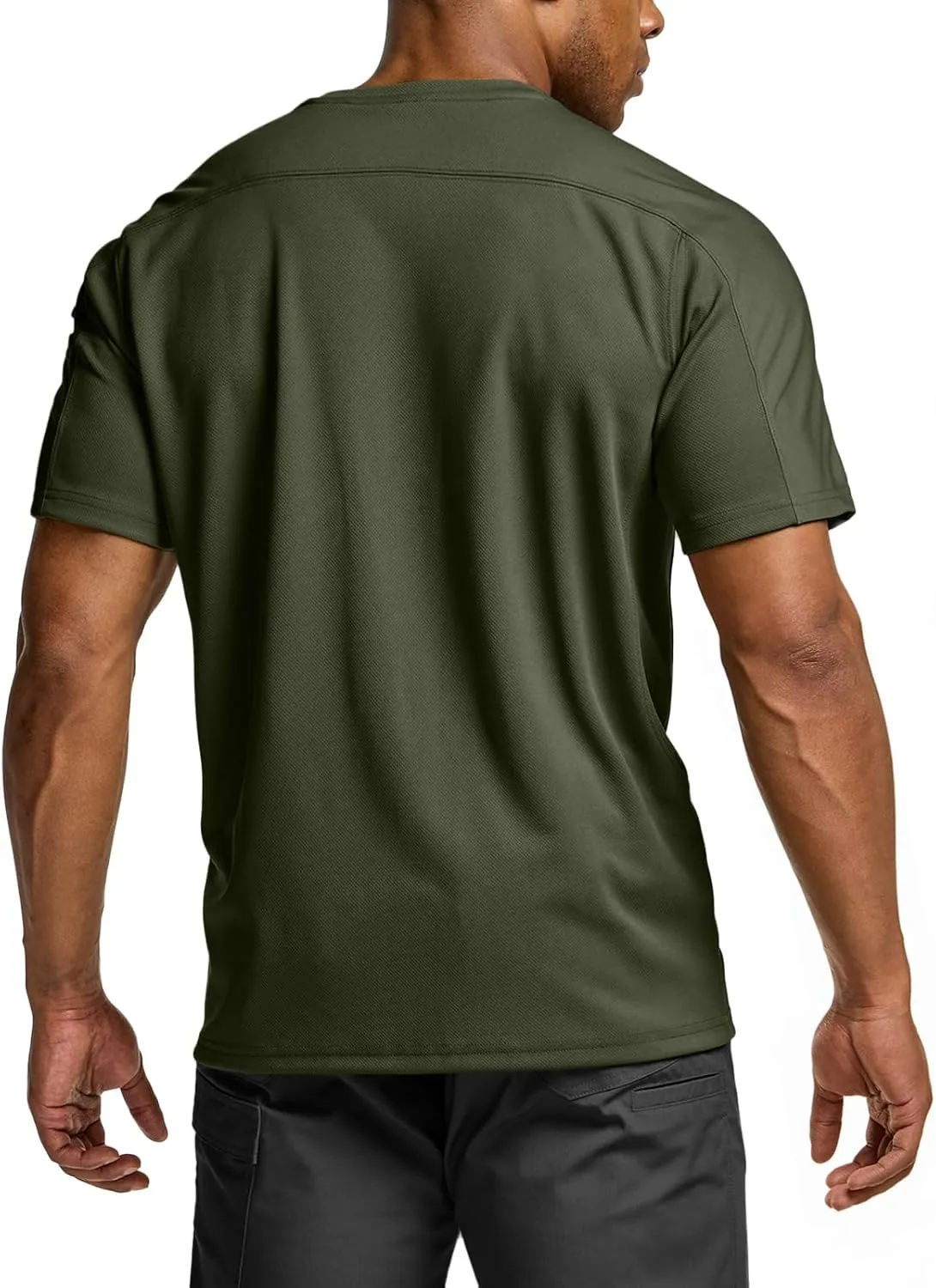CQR Men's Short Sleeve Military Tactical T-Shirt, Athletic Gym Training Army Shirts, Outdoor Hiking Workout Shirt
