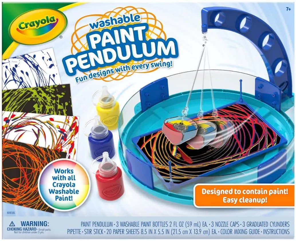 Crayola Paint Pendulum (30pcs), Washable Paint Kit, Kids Arts & Crafts, Art Toys for Girls & Boys, Gift for Kids, Ages 7 
