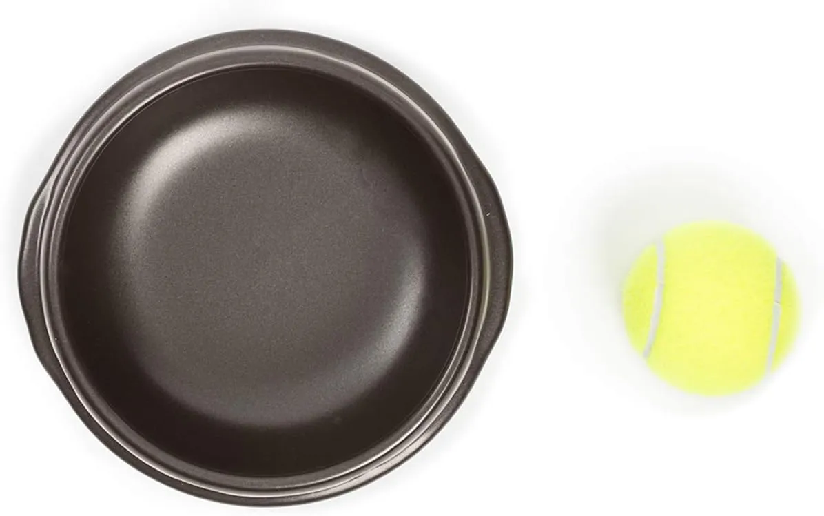 Crazy Korean Cooking Korean Stone Bowl (Dolsot), Sizzling Hot Pot for Bibimbap and Soup - Premium Ceramic (Medium - No Lid)
