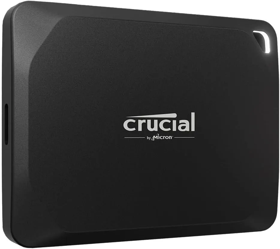 Crucial X10 Pro 1TB Portable SSD, Up to 2100MB/s Read, 2000MB/s Write, 3.2 USB-C, External Solid State Drive, Durable Storage for PC & Mac, for Professional Creators, Black - ‎CT1000X10PROSSD902