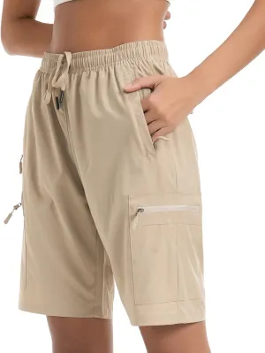 CT-Tebrun Women's Lightweight Hiking Cargo Shorts Quick Dry Breathable Summer Shorts Women Travel Athletic Golf with Pockets