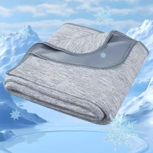 Degrees of Comfort Cooling Lightweight Summer Blankets, Thin Breathable Cooling Blanket for Bed Couch Sofa, Keep Body Cool for Hot Flashes (Grey, 50"x70")