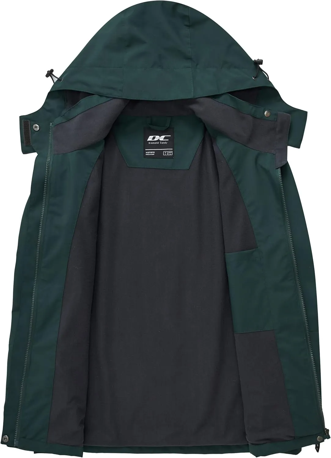 Diamond Candy Women's Waterproof Rain Jacket with Hood Lightweight Outdoors Raincoat