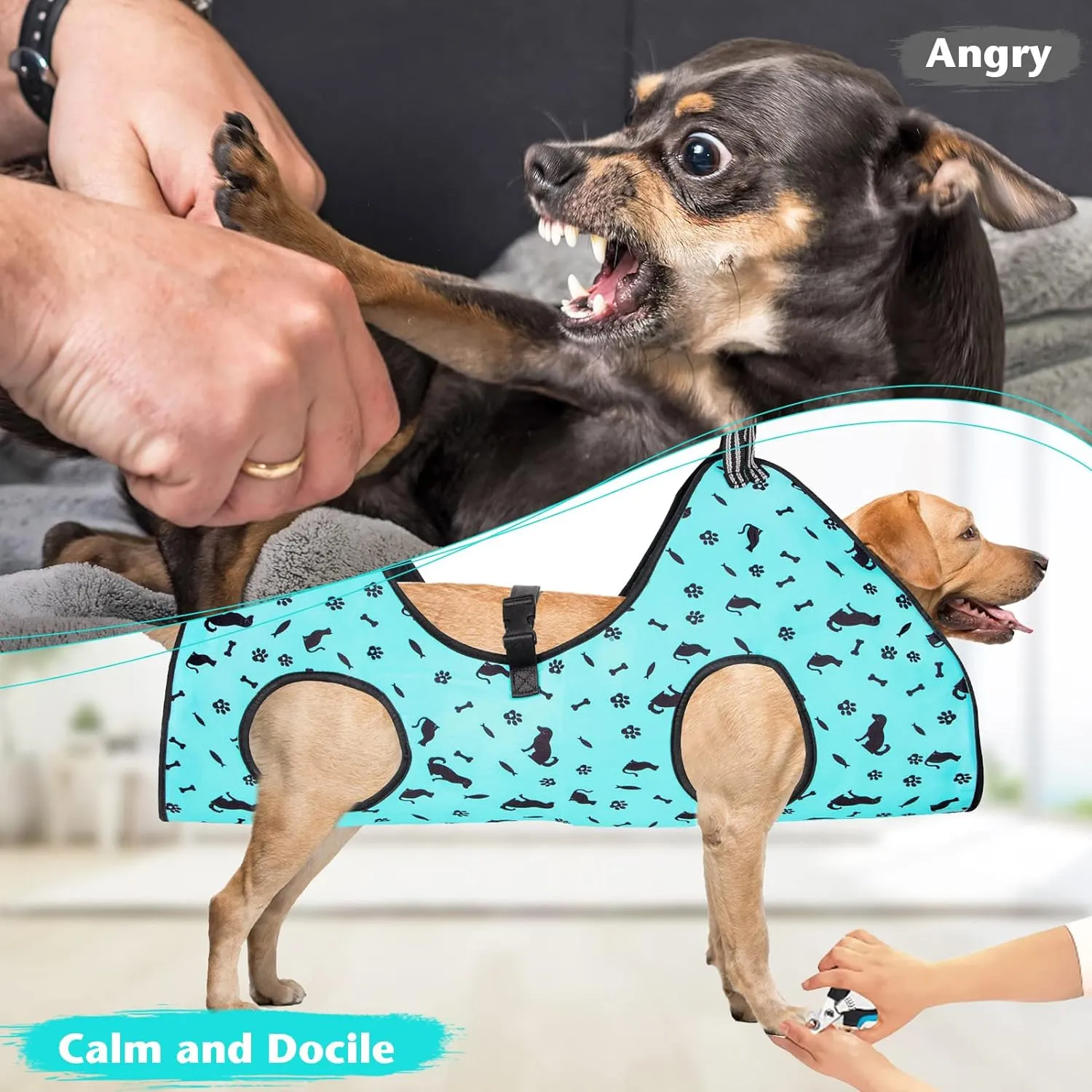 Dog Grooming Hammock - Pet Harness for Grooming, Dog Sling for Nail Clipping, Dog Hanging Holder for Cutting Nails