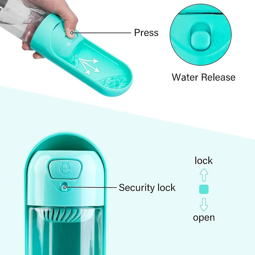 Dog Water Bottle With Filter Portable 2in1 Dog Water Bottle Cup With Food Cont