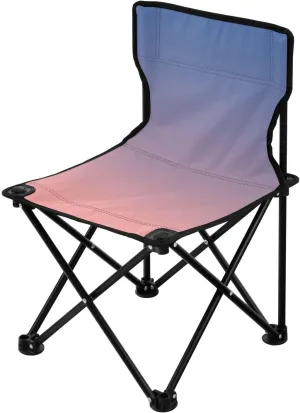 DOMIKING Blue Pink Gradient Kids' Portable Camping Chairs for Outdoor Lawn Chair with Carry Bag Folding Chair for Hiking Camping Travel