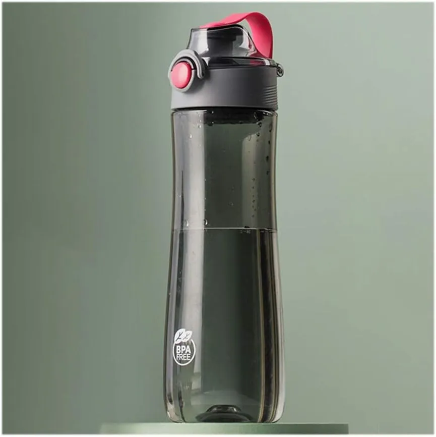 Drink Tea Pitchers Large Sports Water Bottles with Portable Handle/Push Button,20.6oz Plastic Water Cups with Filter,BPA free,Medium,Leak proof Drink Bottles