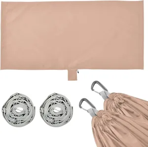 Dusty Rose Solid Color Camping Hammock, 330 lbs with 2 Tree Straps, Carry Bag, Single Portable Hammock for Outdoor/Indoor, Hiking, Beach, Backpacking, Travel