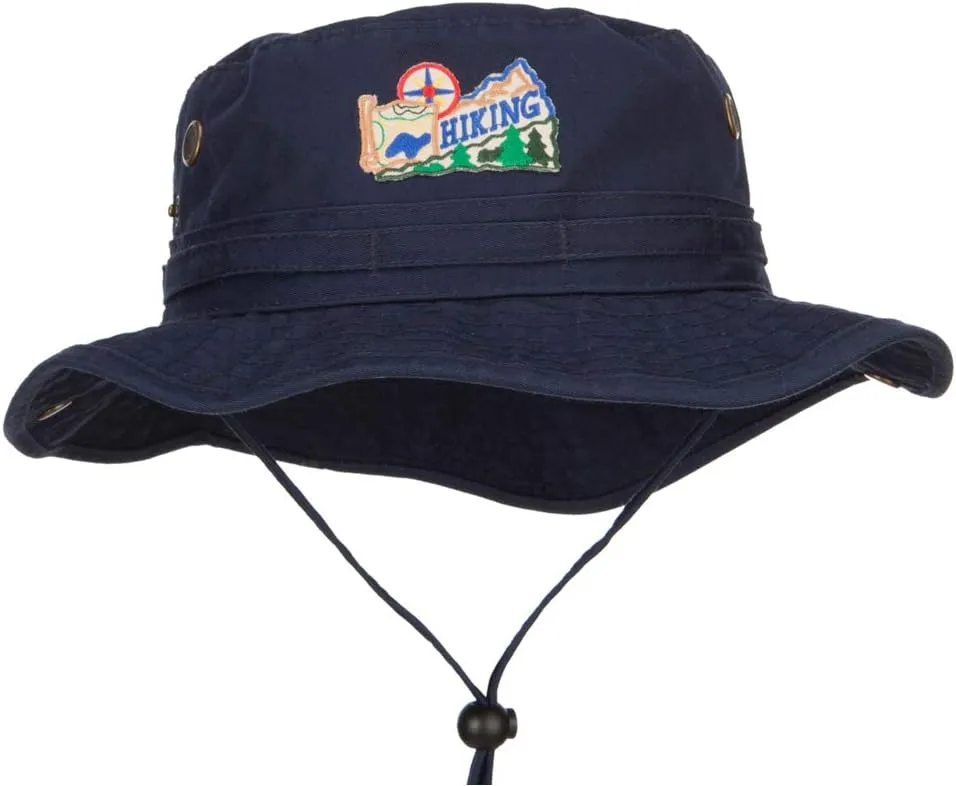 e4Hats.com Hiking Map Patched Washed Hunting Hat
