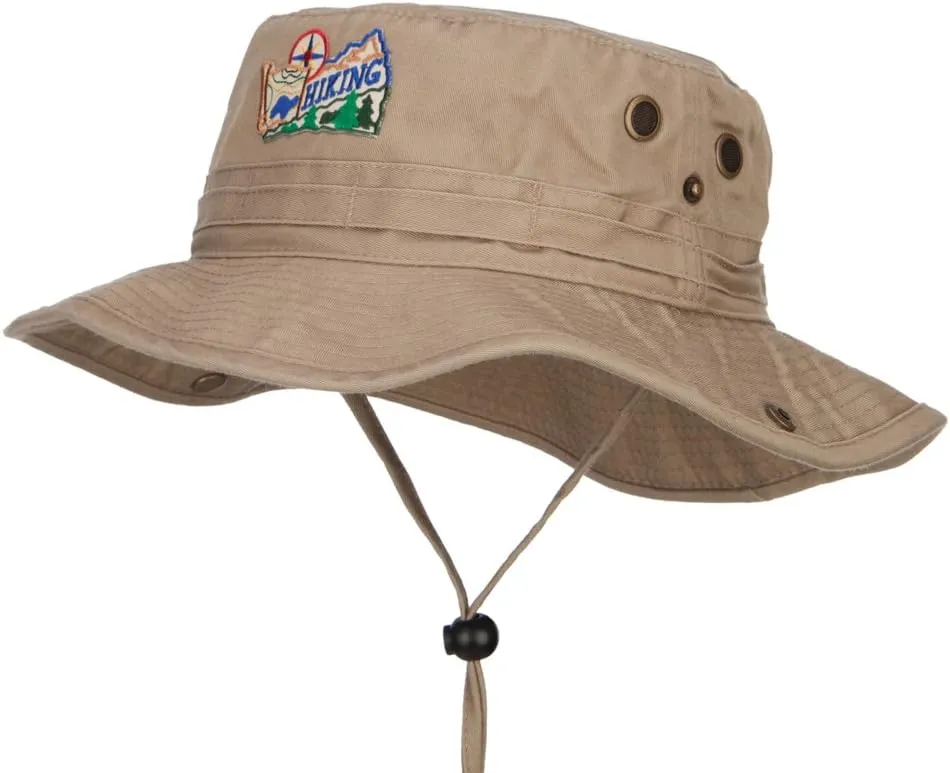 e4Hats.com Hiking Map Patched Washed Hunting Hat