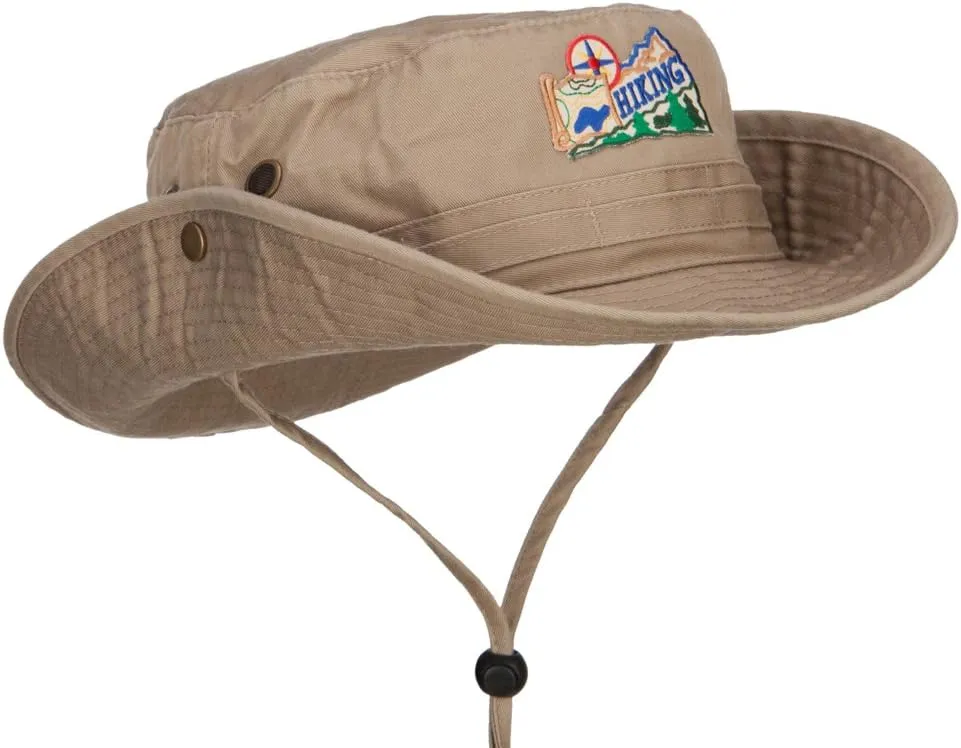 e4Hats.com Hiking Map Patched Washed Hunting Hat