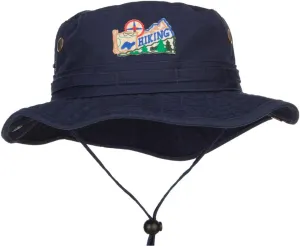 e4Hats.com Hiking Map Patched Washed Hunting Hat