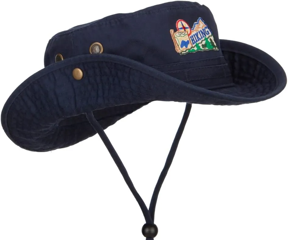 e4Hats.com Hiking Map Patched Washed Hunting Hat