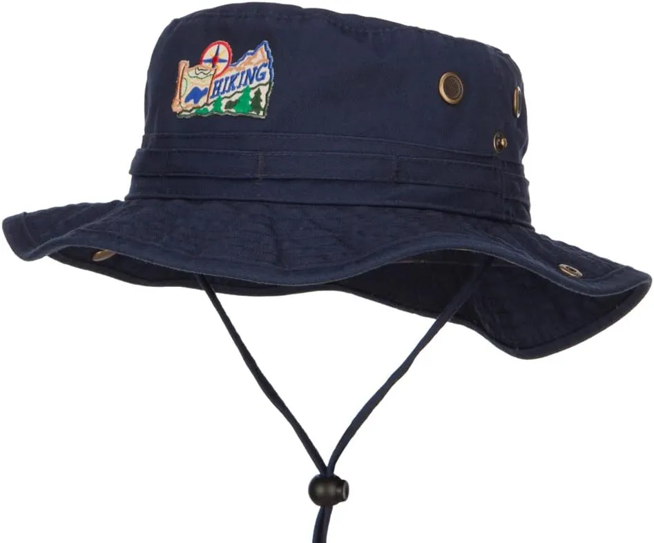 e4Hats.com Hiking Map Patched Washed Hunting Hat