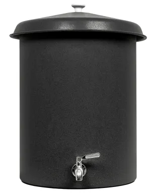 Ecofiltro | 7.1 Enamelware Gallon Water Purifier Dispenser with Activated Charcoal Matte Black Color - Eco-Friendly for Home, Office, and Kitchen Decor. Gravity-Fed Countertop Water Filter System