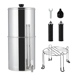 Economical & Environmentally Friendly 2.25G Stainless Steel Water Filter System - Efficient Filtration, Large Capacity, Small Footprint - Ideal for Home, Camping, RVing, Off-, Emergencies