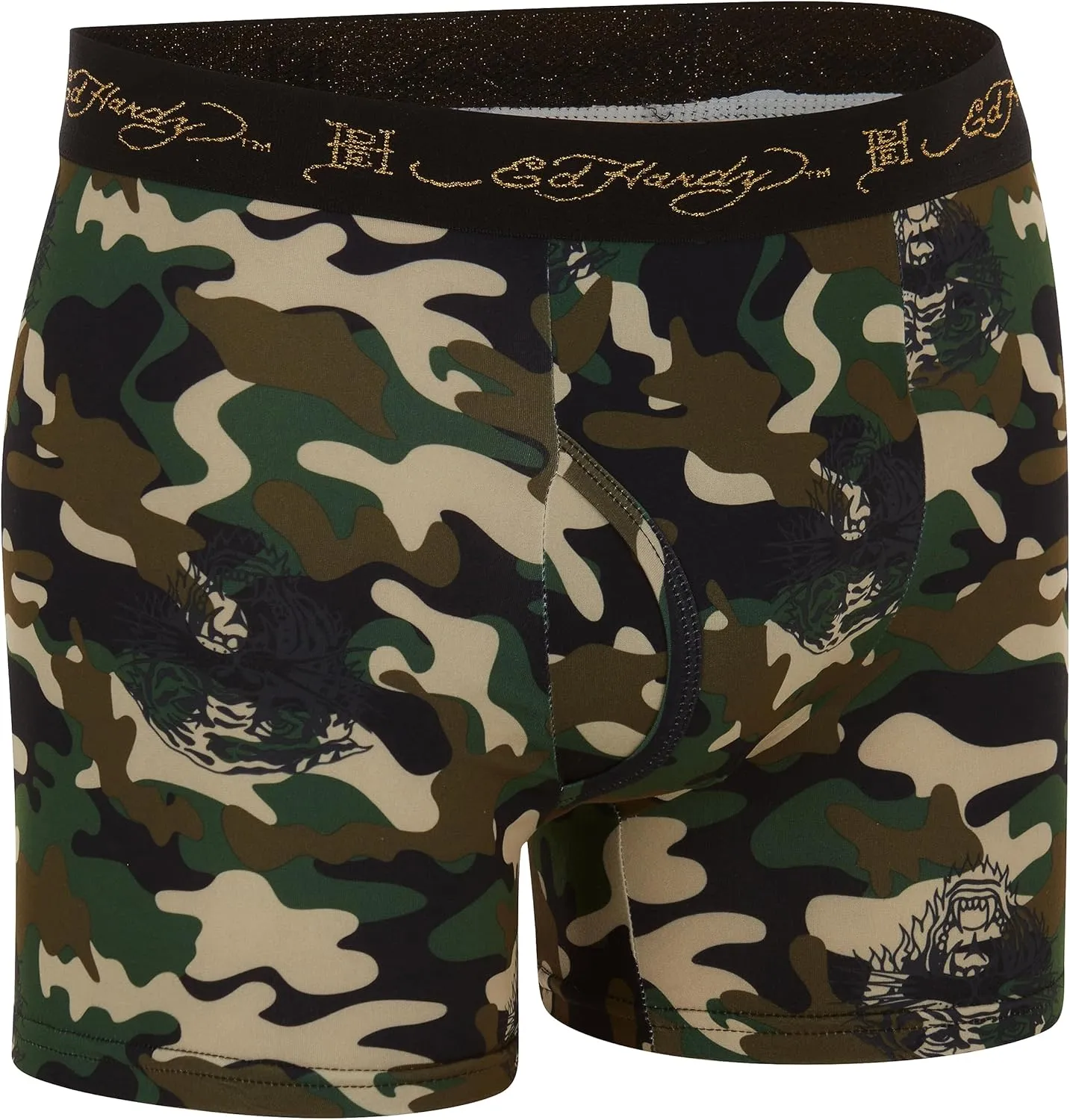 ED HARDY Mens Boxer Briefs Active Stretch Breathable Underwear, Comfortable Gym Boxer Briefs- Multipack