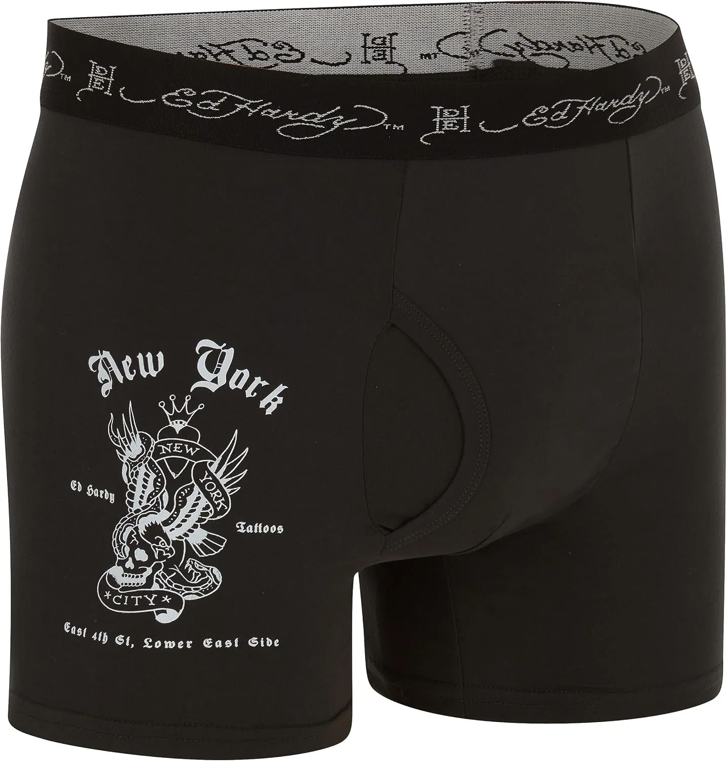 ED HARDY Mens Boxer Briefs Active Stretch Breathable Underwear, Comfortable Gym Boxer Briefs- Multipack