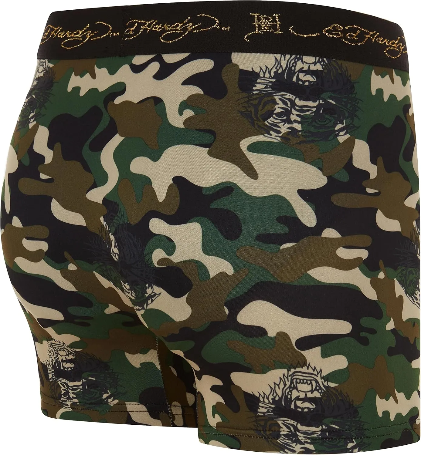 ED HARDY Mens Boxer Briefs Active Stretch Breathable Underwear, Comfortable Gym Boxer Briefs- Multipack