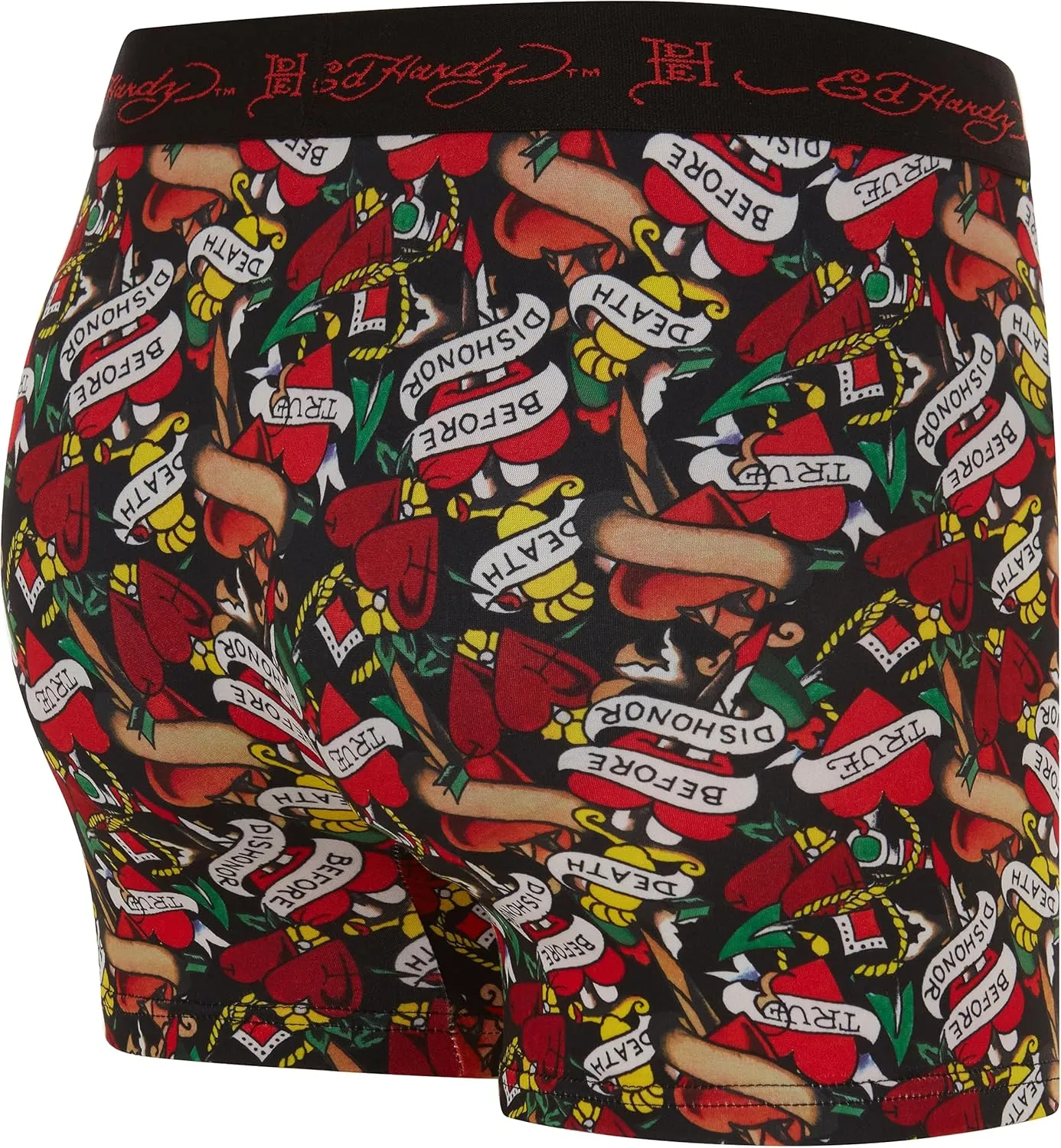 ED HARDY Mens Boxer Briefs Active Stretch Breathable Underwear, Comfortable Gym Boxer Briefs- Multipack