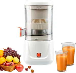 Electric Juicer Rechargeable - Automatic Citrus Juicer Machines with USB and Cleaning Brush for Orange, Lemon, Grapefruit, One-Touch Button