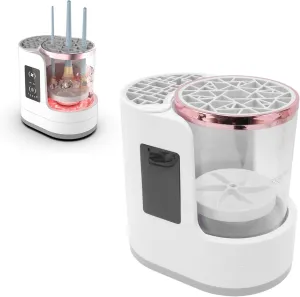 Electric Makeup Brush Cleaner Dryer, USB C Automatic Makeup Brush Cleaner Machine With Dryer with Timer, 850 RPM Portable Makeup Brush Cleaning Machine, for Makeup Brush Set