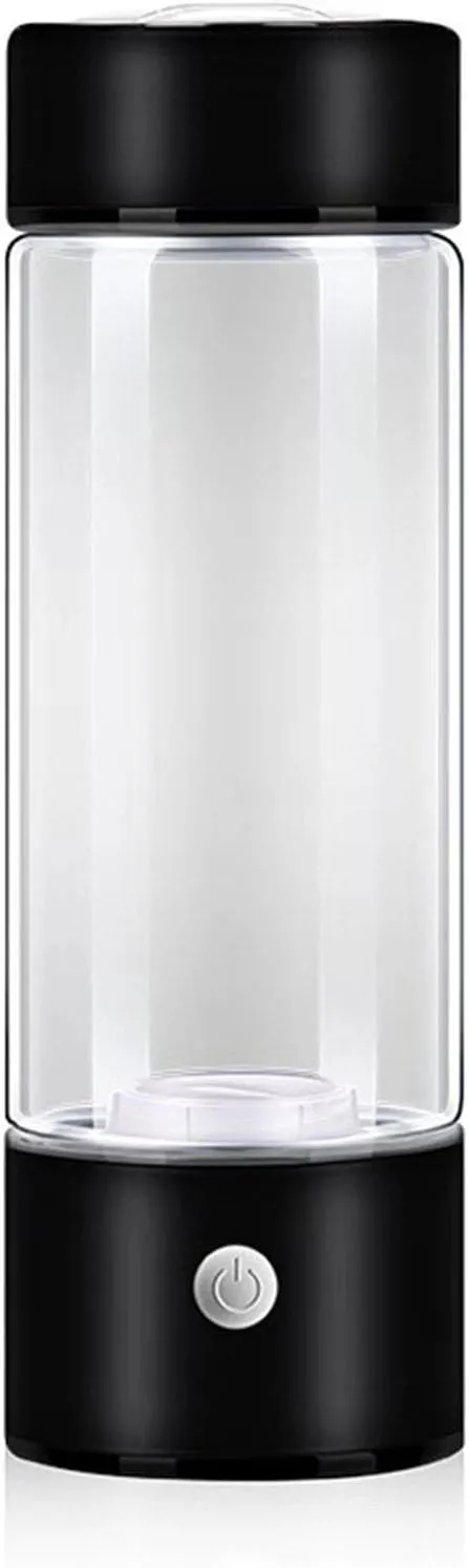 Electric Water Filter, Hydrogen Water Generator, 420ml Portable USB Hydrogen-Rich Water Ionizer Maker, Glass Bottle Anion Water Ionizer, H2 Healthy Smart Cup