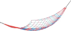 EMUKOEP Camping Hammock Red and Blue Colorful Nylon Mesh Hammock Outdoor Garden Hammock Camping Supplies Accessories