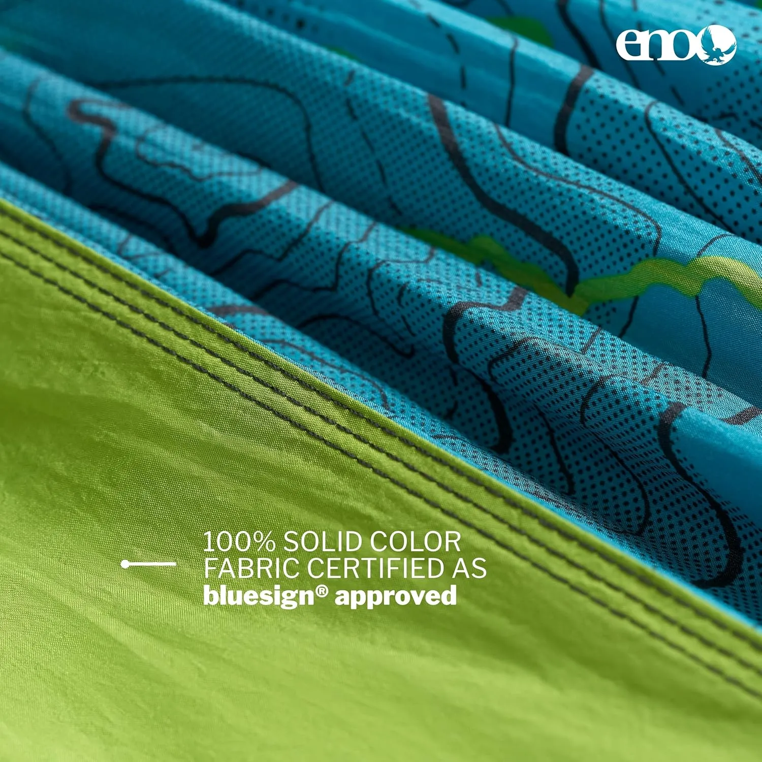 ENO DoubleNest Hammock - Lightweight, Portable, 1 to 2 Person Hammock - for Camping, Hiking, Backpacking, a Festival, or The Beach - Continental Trail Divide Coalition SE/Chartreuse