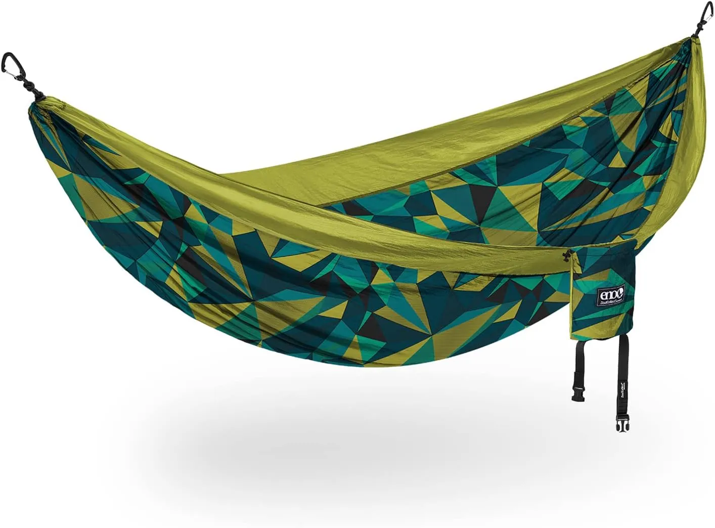 ENO DoubleNest Hammock - Lightweight, Portable, 1 to 2 Person Hammock - for Camping, Hiking, Backpacking, Travel, a Festival, or The Beach - Boulder/Melon