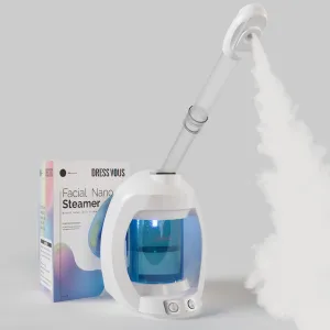Facial Steamer, Face Steamer for Esthetician and Nano Ionic Portable Ozone Hair Steamer, Professional Facial Steamer for Home Facial Spa(White)