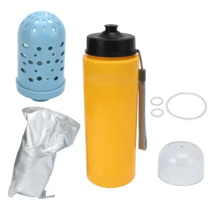 Filtered Water Bottle, Outdoor Portable Water Pot Sports Flask with Filter for Travel Hiking Backpacking Camping(Yellow)