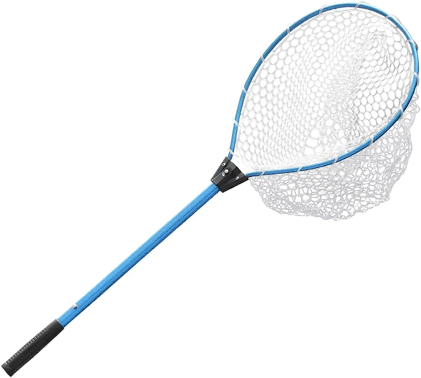 Fishing Net Aluminum Extensible Telescopic Pole Handle Knotless Mesh, Blue