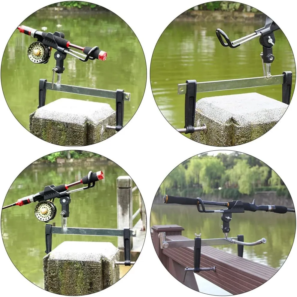 Fishing Rod Bracket Versatile Pole Stand Bank Boat Holder Portable Quick Setup Random Style
