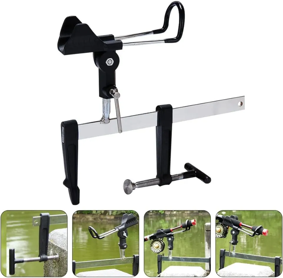 Fishing Rod Bracket Versatile Pole Stand Bank Boat Holder Portable Quick Setup Random Style