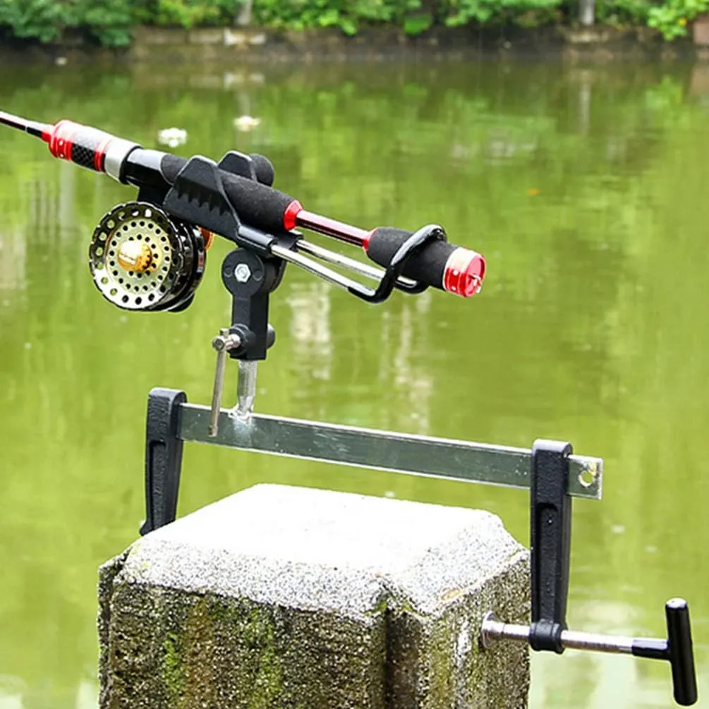 Fishing Rod Bracket Versatile Pole Stand Bank Boat Holder Portable Quick Setup Random Style