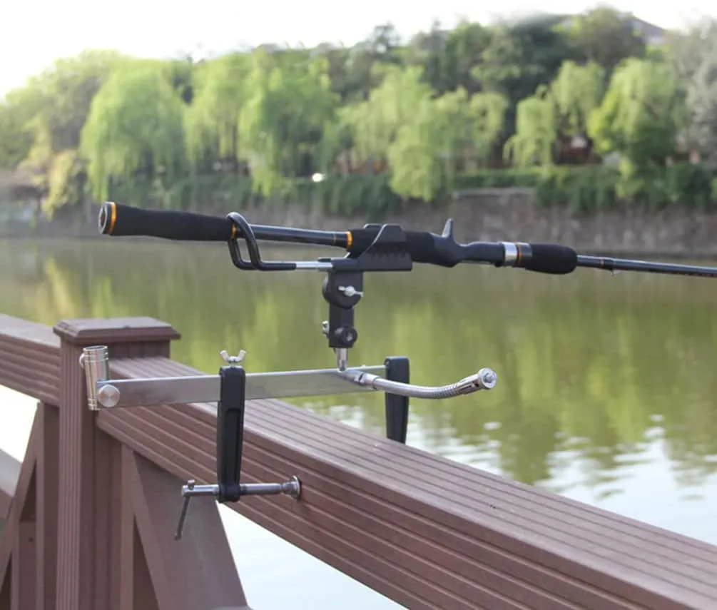 Fishing Rod Bracket Versatile Pole Stand Bank Boat Holder Portable Quick Setup Random Style
