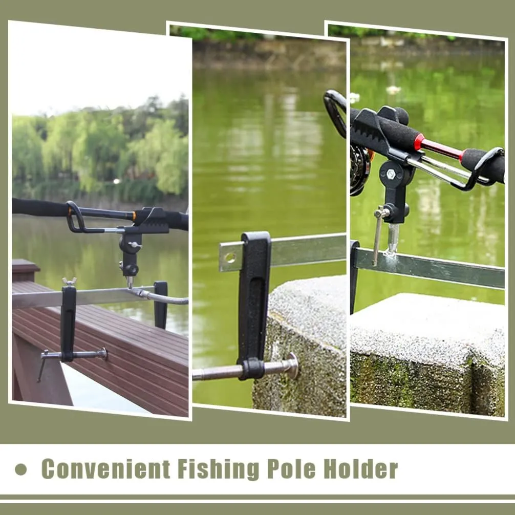 Fishing Rod Bracket Versatile Pole Stand Bank Boat Holder Portable Quick Setup Random Style