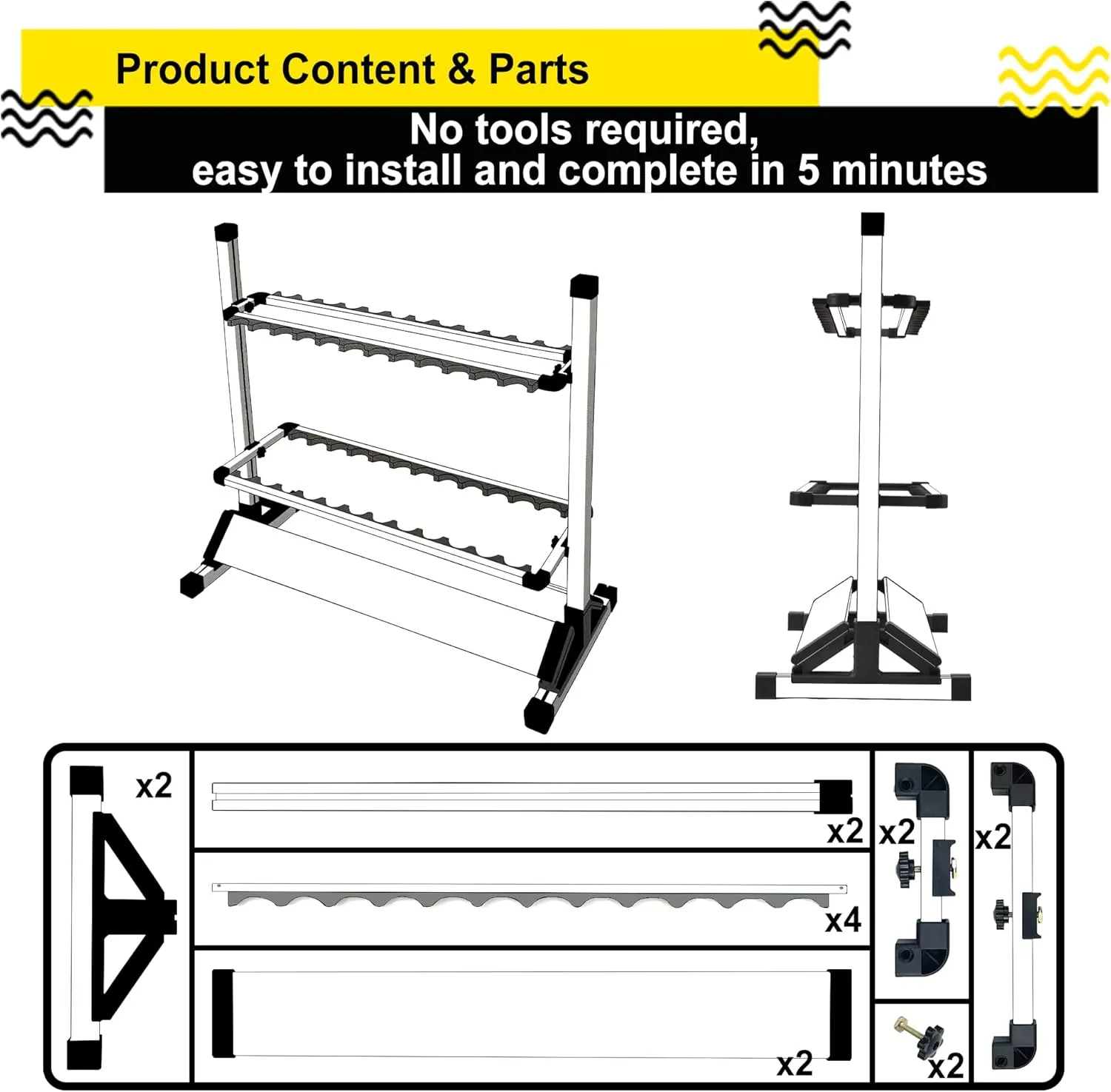 Fishing Rod Holders,Fishing Pole Holders,Fishing Rod Rack,24 Slots to Hold Rods & Reel Combo,Lightweight Aluminum Vertical Fish Pole Garage Storage Ground Display Stand (Gray)