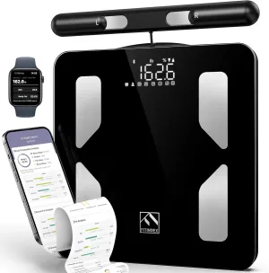FITINDEX Body Composition Scale for Body Weight, Fathers Day Gifts for Dad, Smart 8-Electrodes with BMI, Body Fat, Muscle Mass, 50 Composition Measurements, Bluetooth, FSA or HSA Eligible