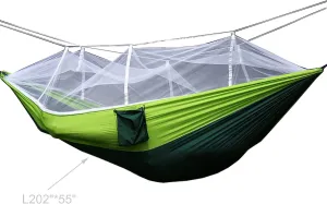FixtureDisplays® Portable Hammock Jungle Camping with Mosquito Net Outdoor Hanging Sleeping Bed 16117-FBA