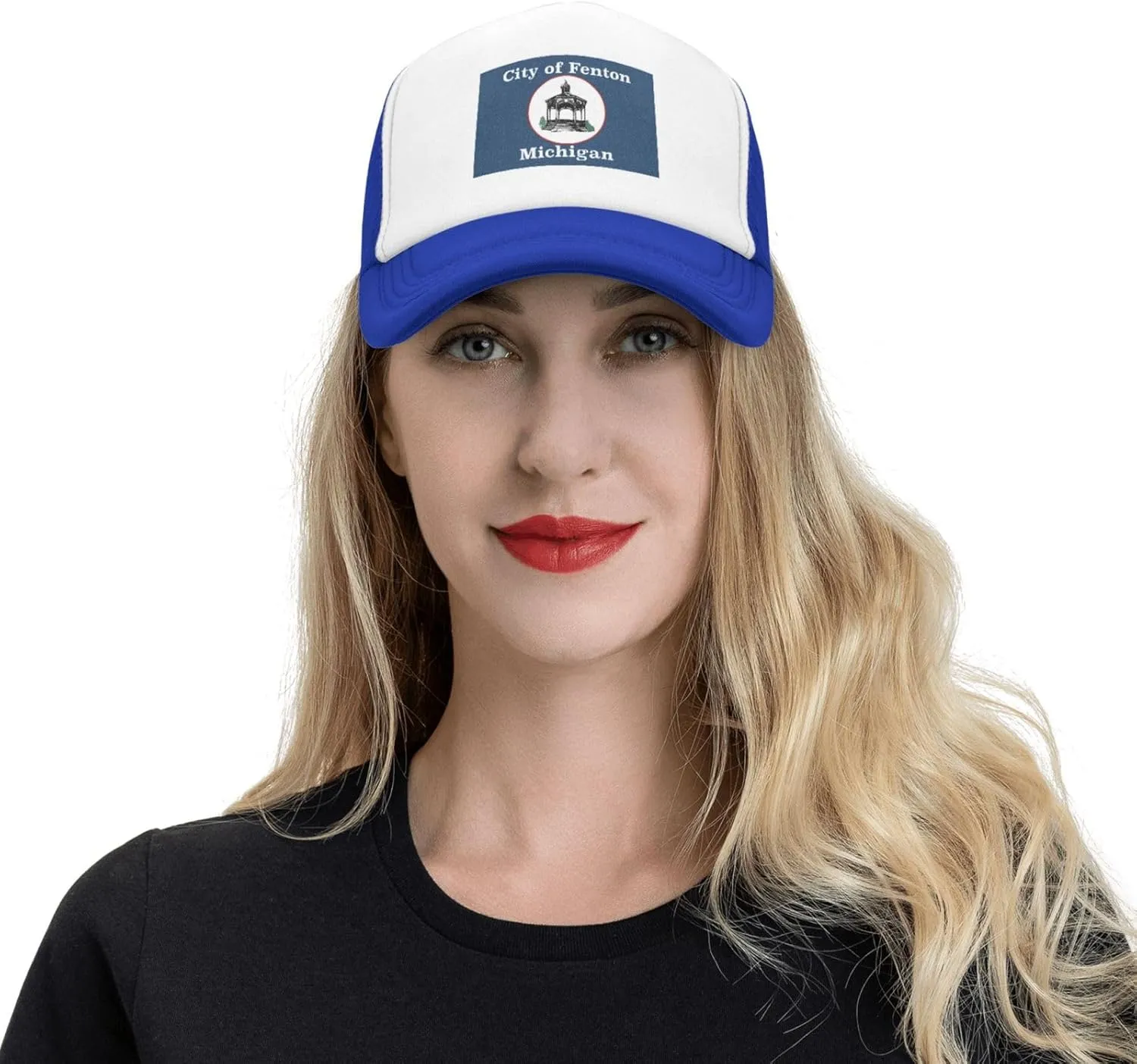 Flag of Fenton, Michigan Baseball Cap for Men Women Adjustable Breathable Mesh Trucker Hat Unisex