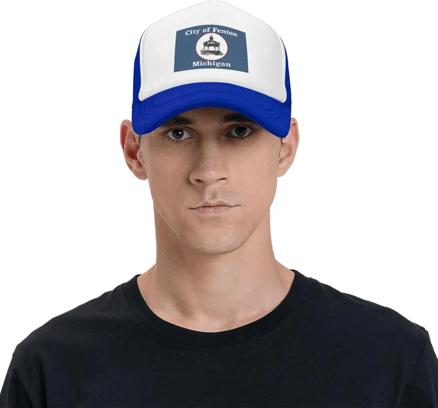 Flag of Fenton, Michigan Baseball Cap for Men Women Adjustable Breathable Mesh Trucker Hat Unisex
