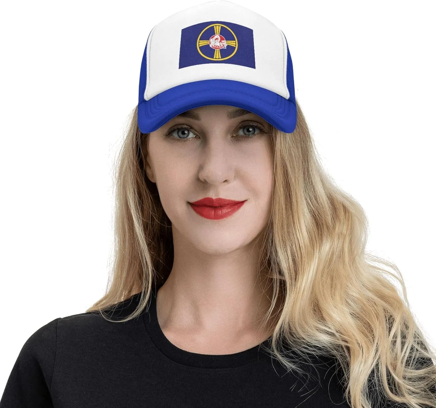 Flag of Omaha, Nebraska Baseball Cap for Men Women Adjustable Breathable Mesh Trucker Hat Unisex