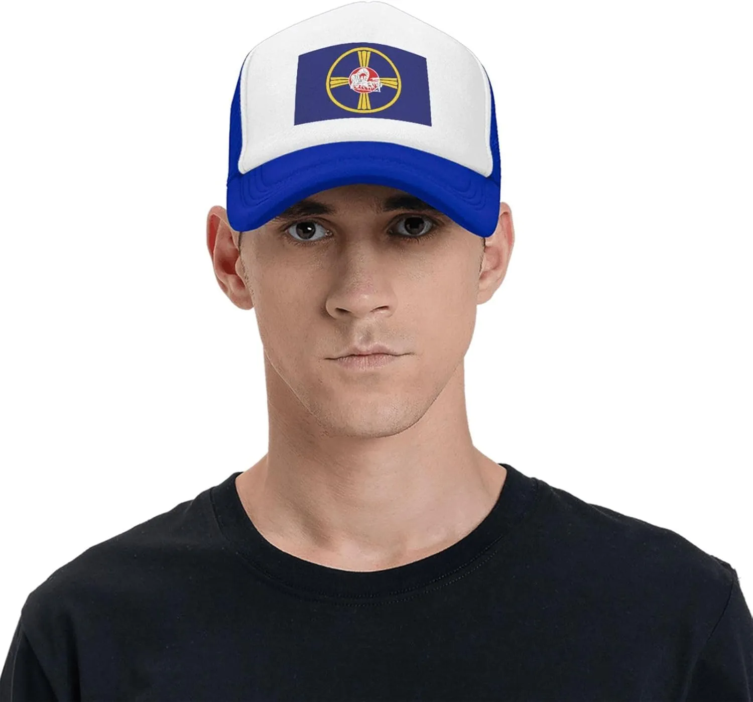 Flag of Omaha, Nebraska Baseball Cap for Men Women Adjustable Breathable Mesh Trucker Hat Unisex