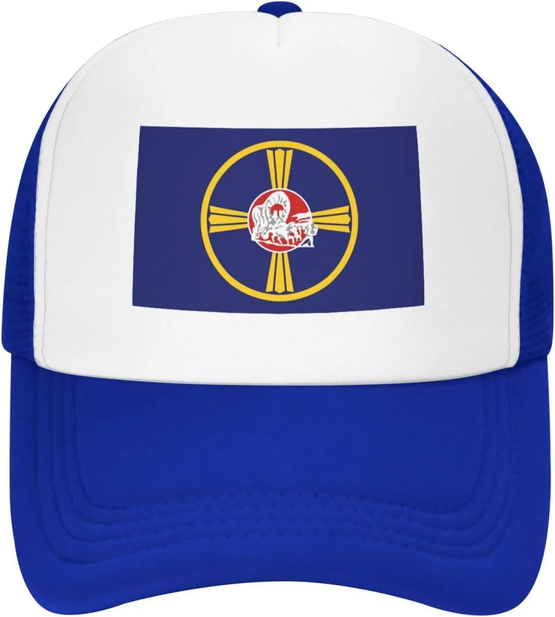 Flag of Omaha, Nebraska Baseball Cap for Men Women Adjustable Breathable Mesh Trucker Hat Unisex