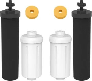 Fluoride Water Filter, Replacement for Berkey® BB9-2® Black Filters & PF-2® Fluoride Filters, Compatible with Berkey® Gravity Water Filter System, Combo Pack