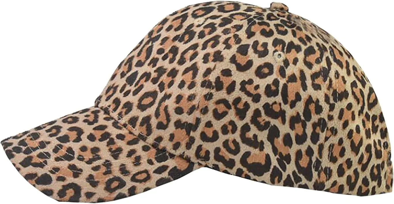 Foetest Adjustable Baseball Cap Leopard Print Hat Cotton Sunhat Headwear Outdoor Sports Cap